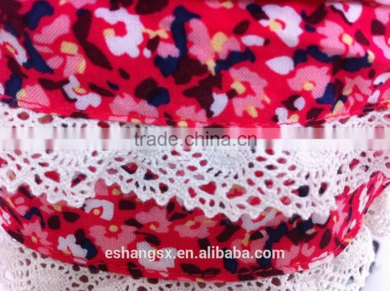 Ladies new style floral printed with lace summer hot pant