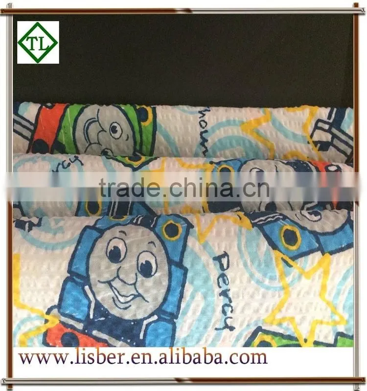 100% cotton 125gsm seersucker shirting fabric