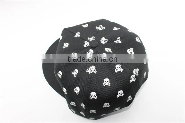 BSH023 Lighting 3D skull embroidery baseball cap fashion sport hat