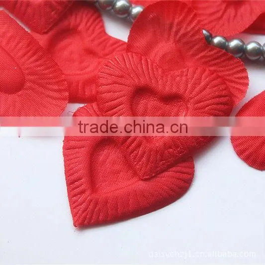 Heart shaped rose petals