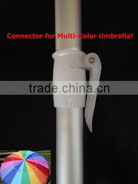 Colorful rainbow beach umbrella with tilt outdoor umbrella garden umbrella
