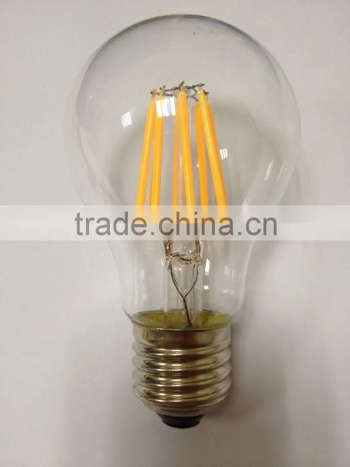 for America 110V E26 led filament bulb dimmable clear glass ETL A60 led filament bulb lights lamp energy star wam white