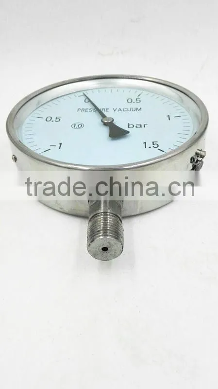 All stainless steel vacuum pressure gauge
