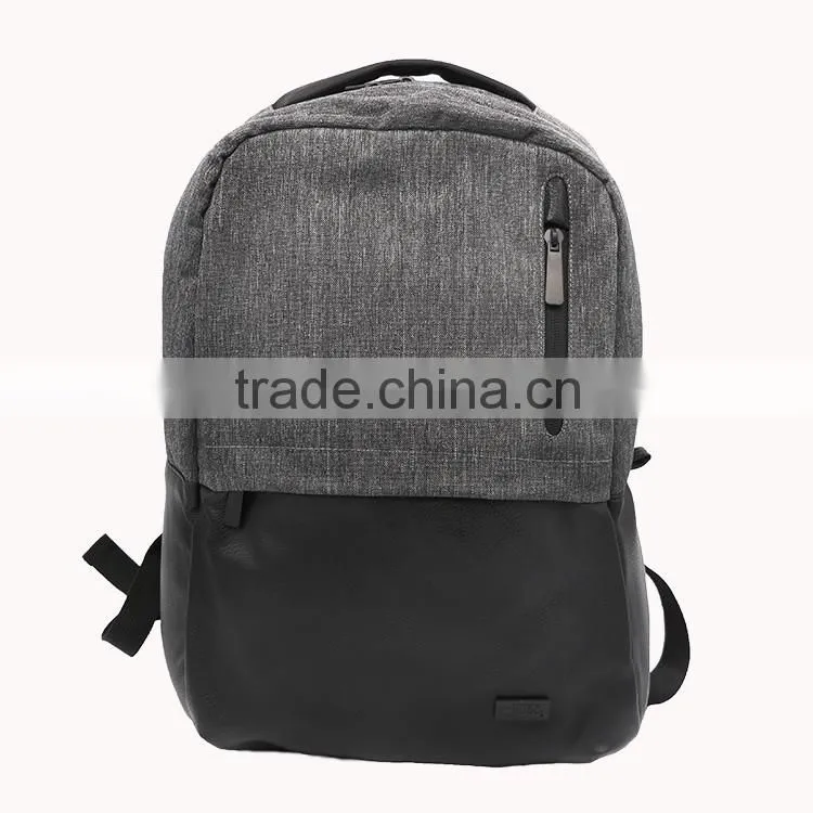High quality custom design fabric and PU leather office backpack bag