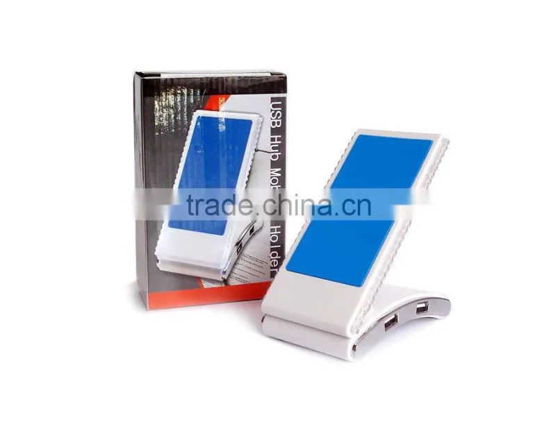 Latest foldable Cell phone holder 4port hub