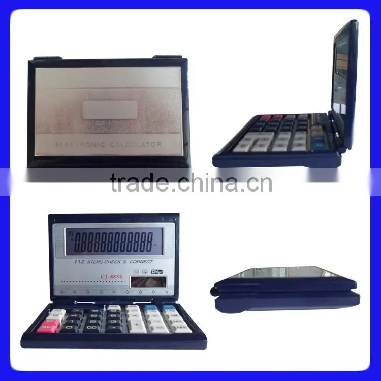 2013 hot sale foldable laptop calculator CT-8855V,Solar desktop calculator