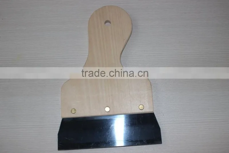 Blue carbon steel scraper / wooden handle tools / paint scraper