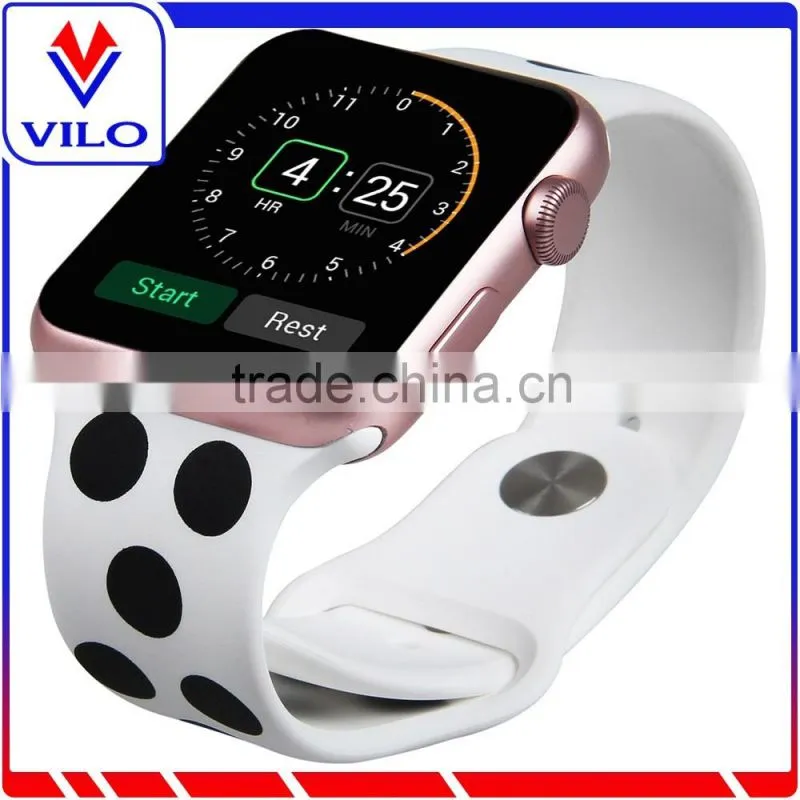 Customzied Pattern Silicone Wrist Strap Watch Band For Apple Watch Rubber Watch Strap
