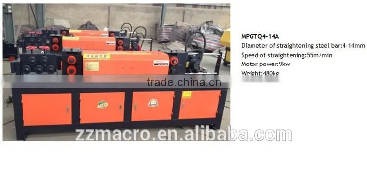 CNC coiled wire rebar straightening and cutting machine