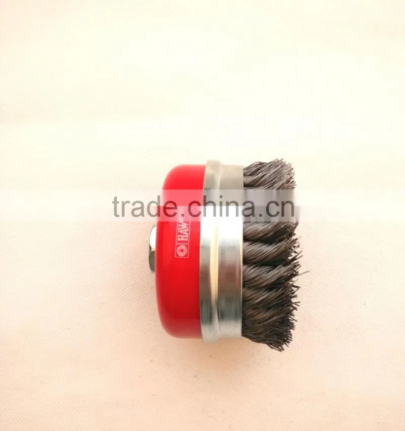 knotted cup brushes with bridle, diameter 90mm or 3 1/2"