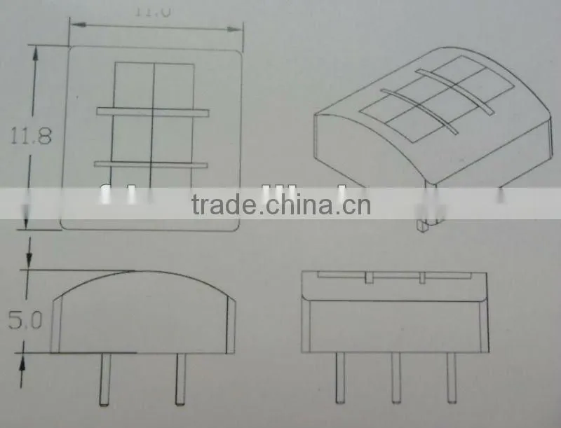3 track 5.0 mm magnetic write head with 300Oe or 2750Oe