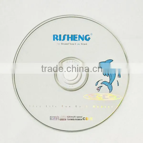 RISHENG 52X 700MB banana blank cd/ Blank 120 minute cd r/shrinkwrap 52X blank cd stock