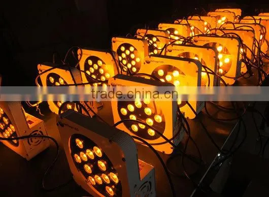 12*15W 6 in 1 Stage Lighting RGBWA+UV Flat Cheap Led Par Cans