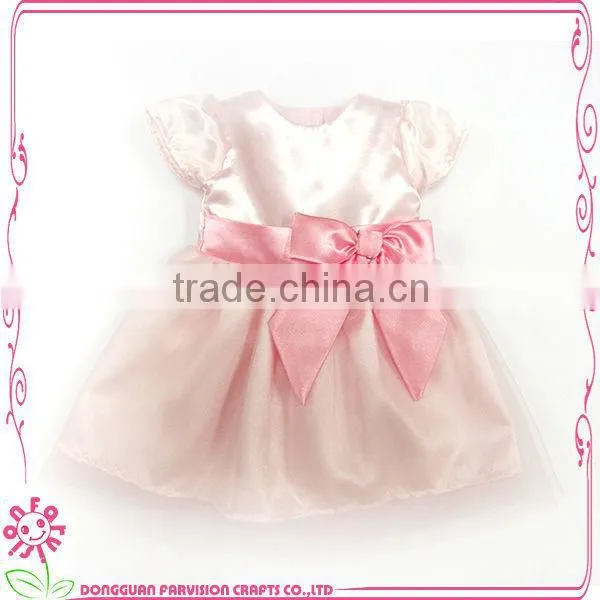 OEM 18 inch baby doll dress with pink knot for sale