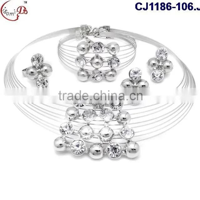 CJ1186-18 New arrival top grade quality fashionable african perty jewelry set 2016 wholesale
