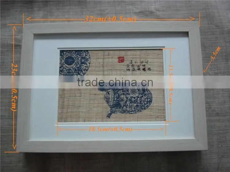 house fabric painting with frame
