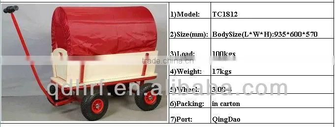 cheap four wheeler outdoor pulling along toy cart TC1831