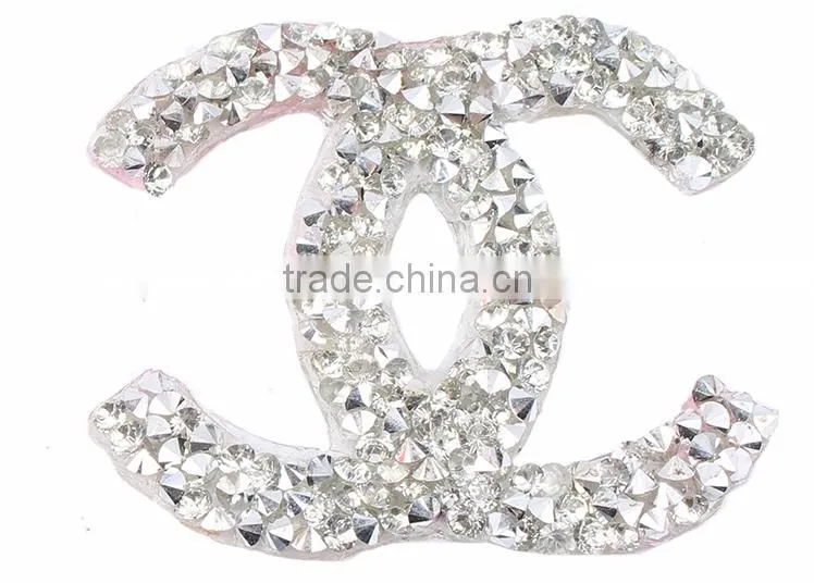 Rhinestone Labels patches,brand hot fix patches for garment