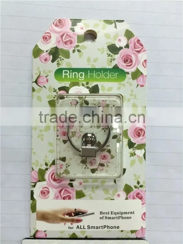 crystal polished PC and metal ring ring holder stand