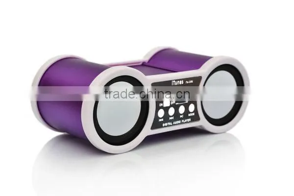 Robot-158u Aluminum Alloy Hi-Fi Stereo Portable Fm Radio,USB Music Speaker,Telescope Card Speaker