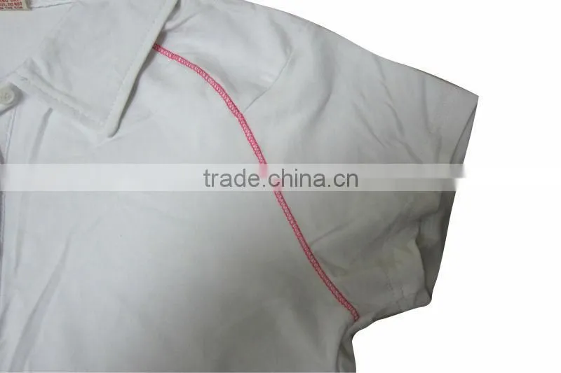 women newest plain short sleeve slim fit custom polo shirt