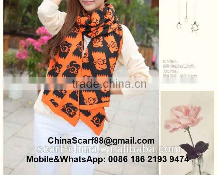 Wholesale cartoon winter scarf women