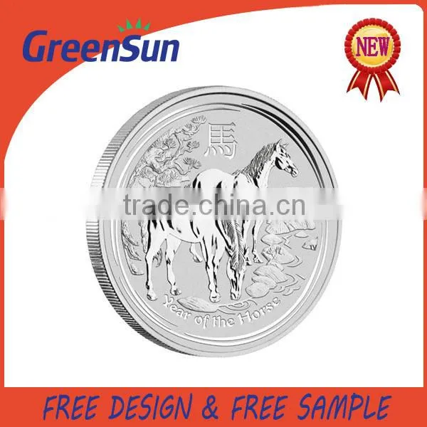 Zhejiang manufactory commemorative gifts brass silver plated coin