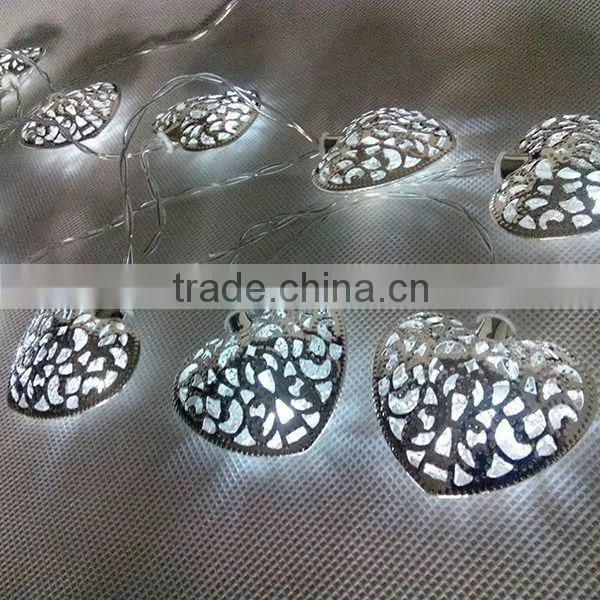 led solar light string led christmas lights string light heart