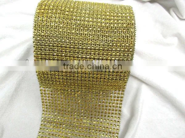 Silver plastic rhinestone mesh trimming without stone