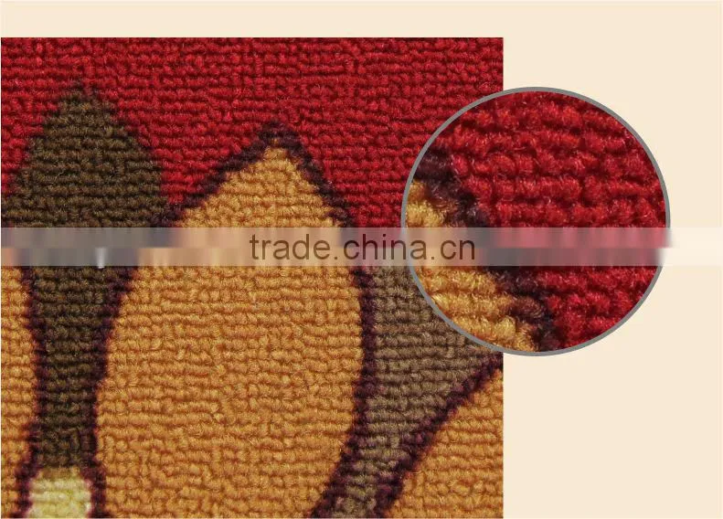 Printed design latex back tiger carpet