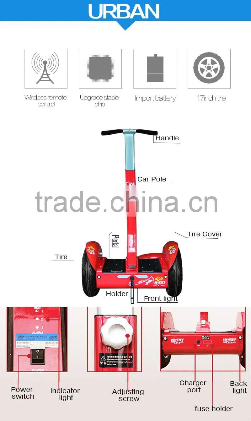 Popular 2 Wheels Stand Up Electric Scooter