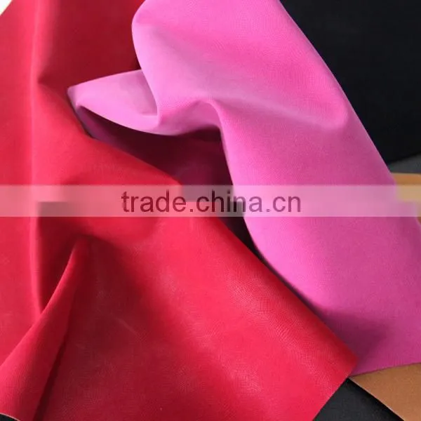 2015 newest nature flocked leather for shoes and bags with nature leather feeling