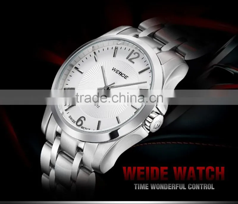 WEIDE 93010-2 2015 New stainless steel case back watch dial machine Relogio Masculino watches customised