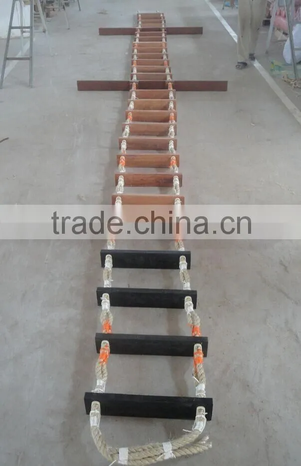 Wooden marine ladder pilot's ladder