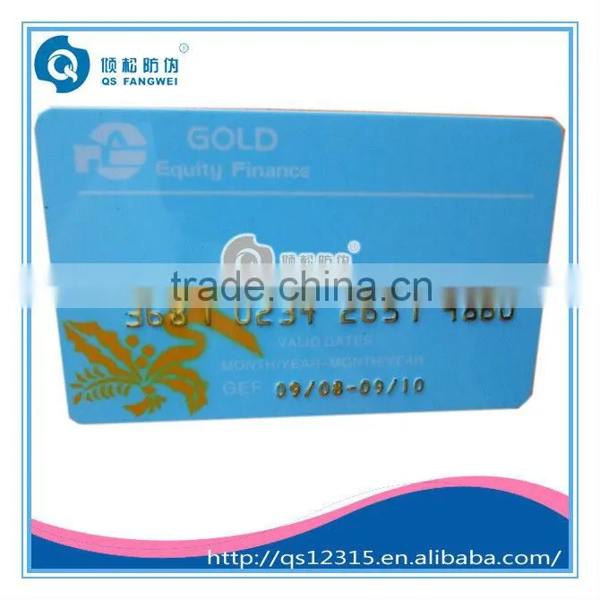 PVC membership cards with serial number