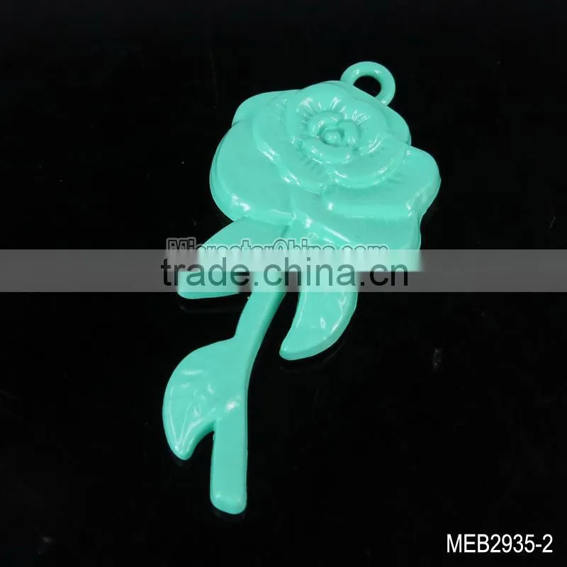 New fashion rose flower pendant alloy pendant mix colour jewelry pendant rose flower connector