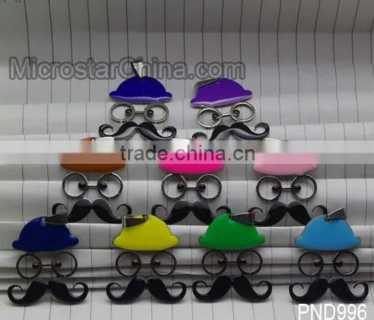 PND1996 High quality stainless steel enamel beard pendants