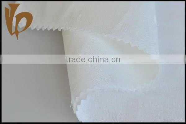 dobby woven bleached plain linen fabric