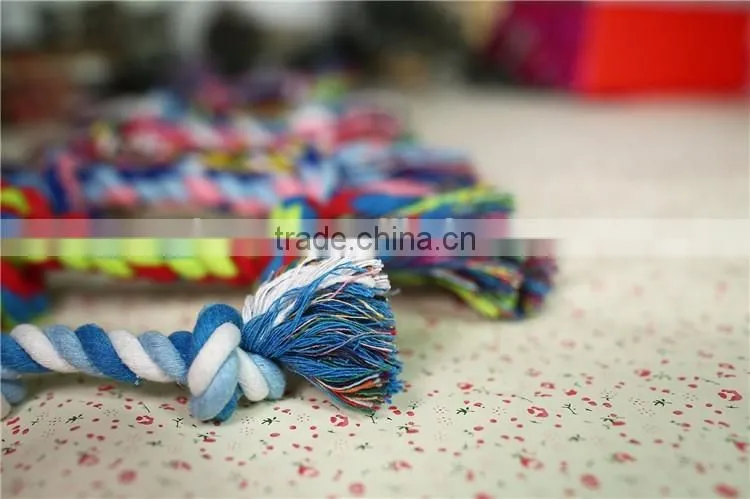 Double knot cotton rope for pet toy