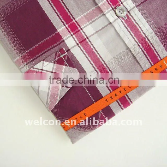 new OEM men's casual classic violet check 100% cotton business shirt