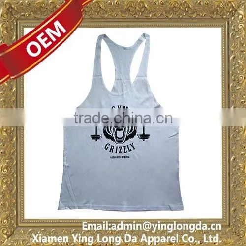 Good quality crazy Selling men's plain white tank tops