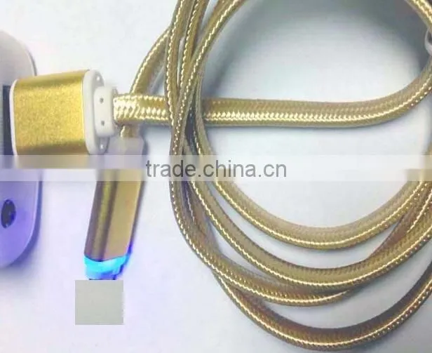 XO metal data cable with embedded LED flash light for Apple