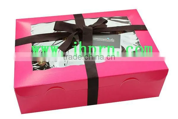 paper gift packaging box with window for cupcake