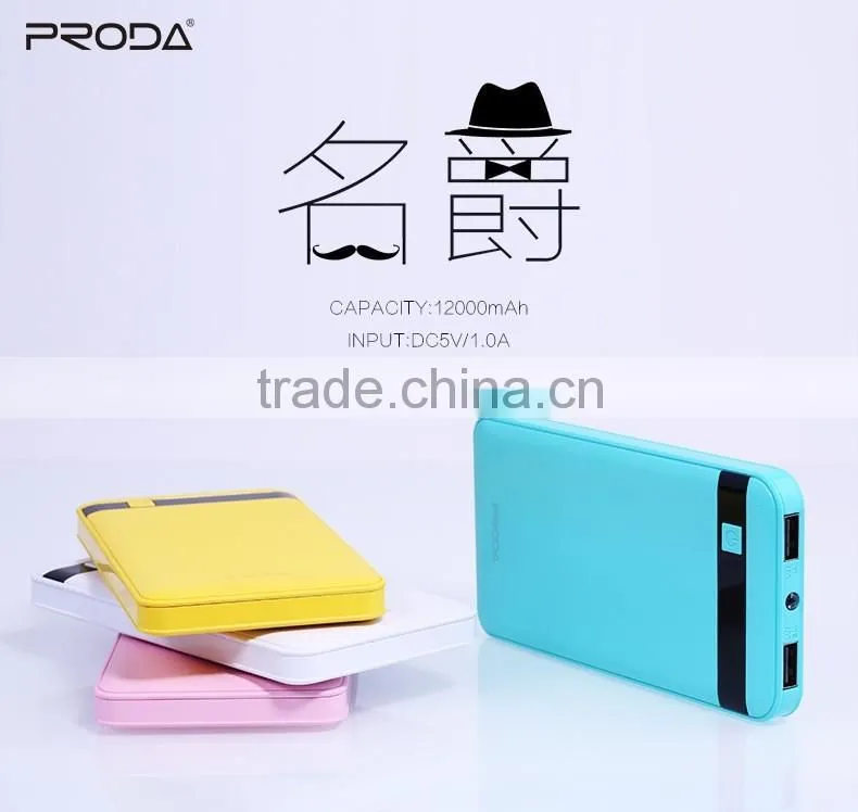 Remax Proda Power Bank 12000mAh Portable External Dual USB Powerbank For Mobile Phone