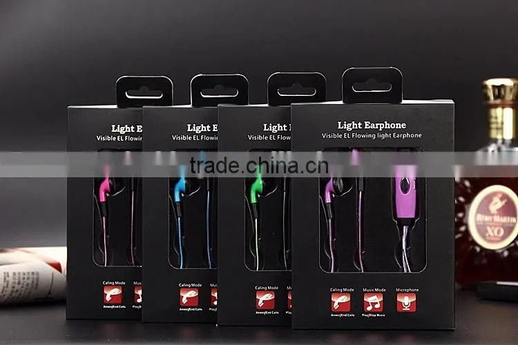3.5mm LED Earphones For mobile phones music cell phones headphones
