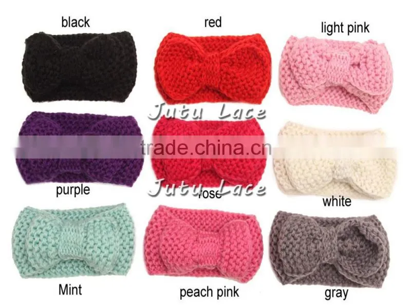 New !!Small torx baby lace knitting cross hair with children in Europe and the elastic lace hair hoop head with seven color