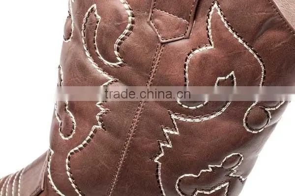 black tan brown cowgirl&cowboy genuine leather western boots wholesale
