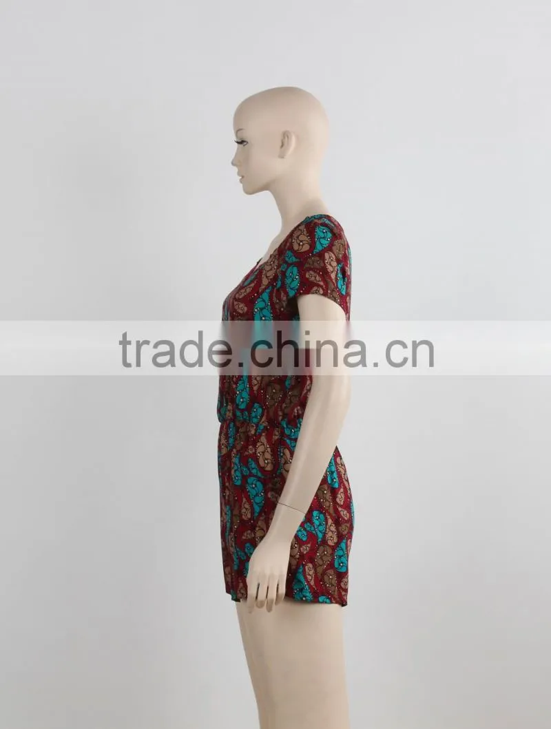OEM custom made jumpsuit summer one piece jumpsuit for adult cheap price in Guangzhou