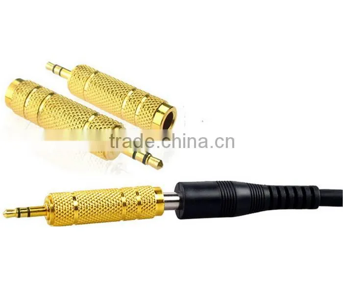 Golden 3.5mm Male to 6.35mm Female audio Adapter