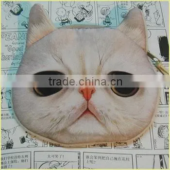 Aimigou wholesale cheap small coin purse & cat face shape coin purse